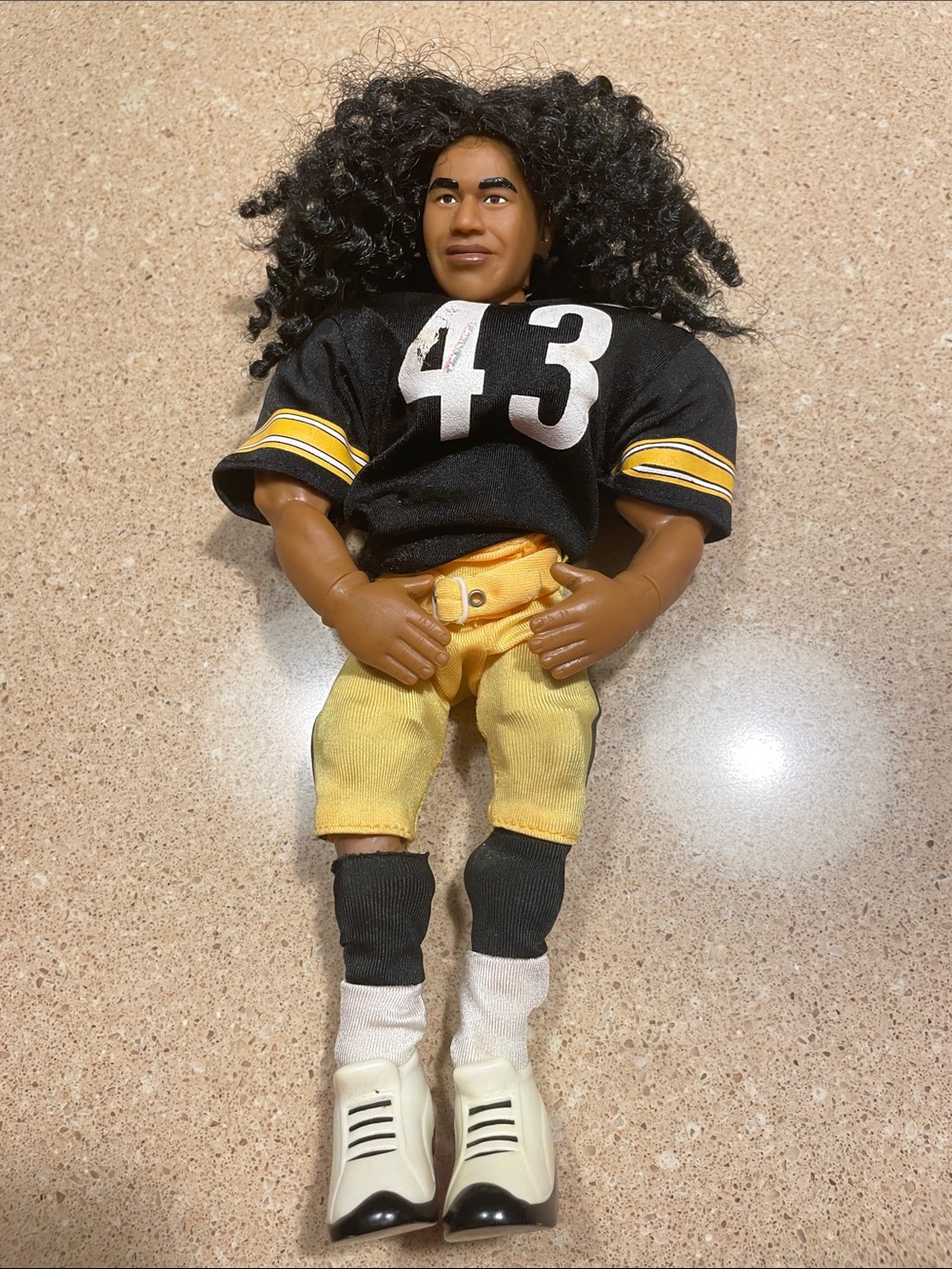 Troy Polamalu Doll in Black & Yellow Jersey (#43)